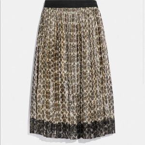 Coach metallic plaid skirt size 0
